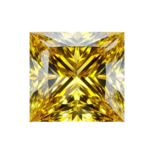 2.01 Ct Princess Diamant Fancy Yellow/VS1